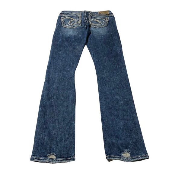 Silver Tuesday Straight Distressed Women's Jeans W28/L32.Good Preowned Condition - Picture 3 of 10